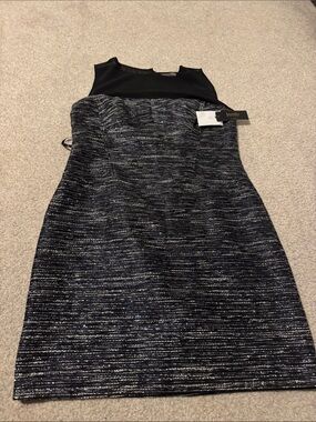 Laundry By Shelli Segal Black & Navy Sparkle Sheath Dress